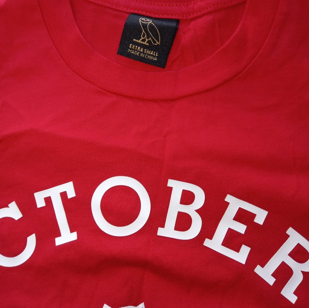 OVO Red Short Sleeve Collegiate T-Shirt